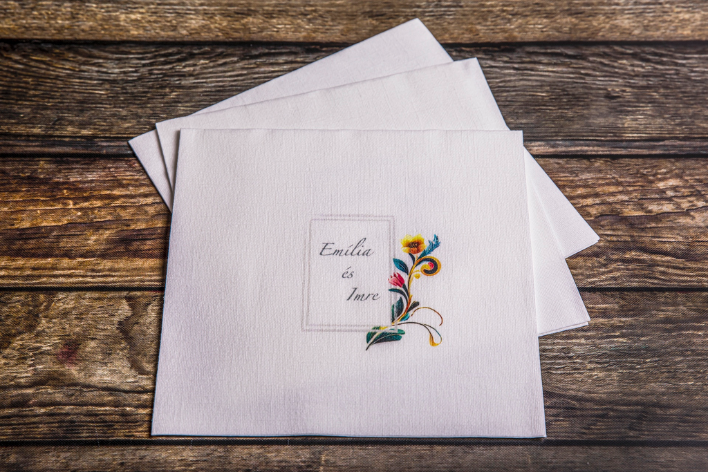 Esküvő - "SILVER" textilhatású szalvéta, 10 db-tól