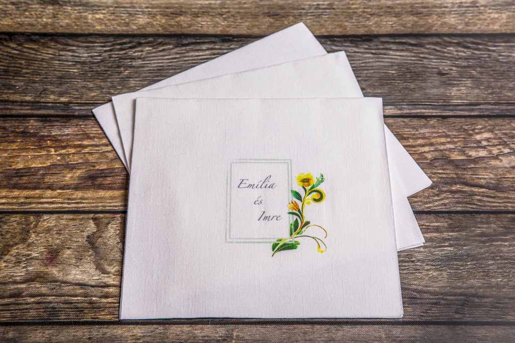 Esküvő - "MENTA" textilhatású szalvéta, 10 db-tól