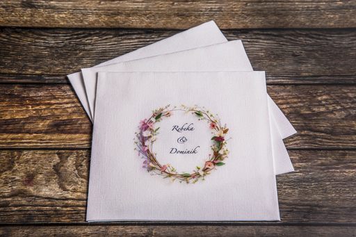 Esküvő - "NYÁR" textilhatású szalvéta, 10 db-tól