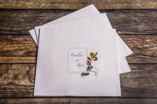 Esküvő - "SILVER" textilhatású szalvéta, 10 db-tól