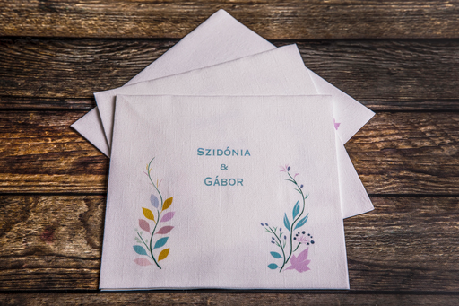 Esküvő - "SZOLID" textilhatású szalvéta, 10 db-tól